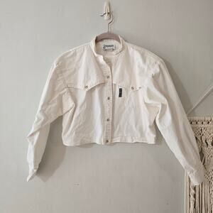 Banjo Dallas Texas Vintage Women Cropped Western Shirt Cow Boy Longsleeve Size L